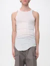 Rick Owens Off-white Tower Basic Rib Tank Top In White