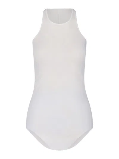 Rick Owens Tank Top Semi Trasparente In White