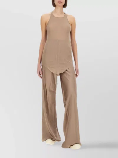 Rick Owens Tank Top With Curved Hem And Halterneck