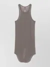 Rick Owens Tank Top With Curved Hem And Racerback Design