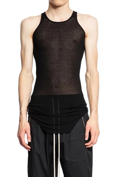 Rick Owens Knitted Tank Top In Animal Print