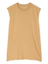 Rick Owens Tarp Cotton Tank Top In Brown