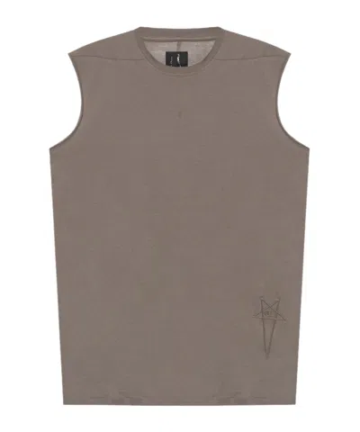 Rick Owens Tarp T Cotton Tank Top In Gray