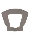Rick Owens Tatlin Keyhole Wool Top In Gray
