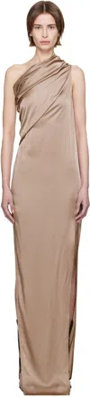 Rick Owens Taupe Hollywood Athena Arrowhead Maxi Dress In 64 Flesh