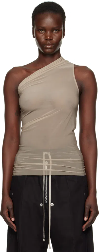 Rick Owens Taupe Hollywood Athena Tank Top In 64 Flesh
