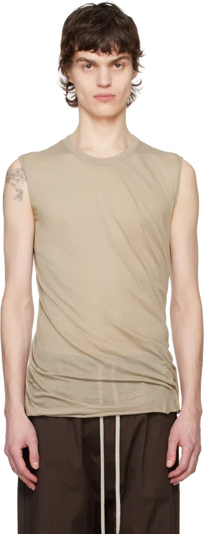 Rick Owens Taupe Hollywood Basic Sl Tank Top In 64 Flesh