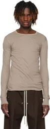 Rick Owens Taupe Hollywood Double Ls T-shirt In 64 Flesh