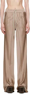 Rick Owens Taupe Hollywood Drawstring Bias Lounge Pants In 64 Flesh