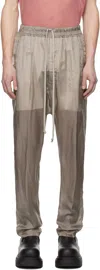 Rick Owens Taupe Hollywood Drawstring Long Trousers In 64 Flesh