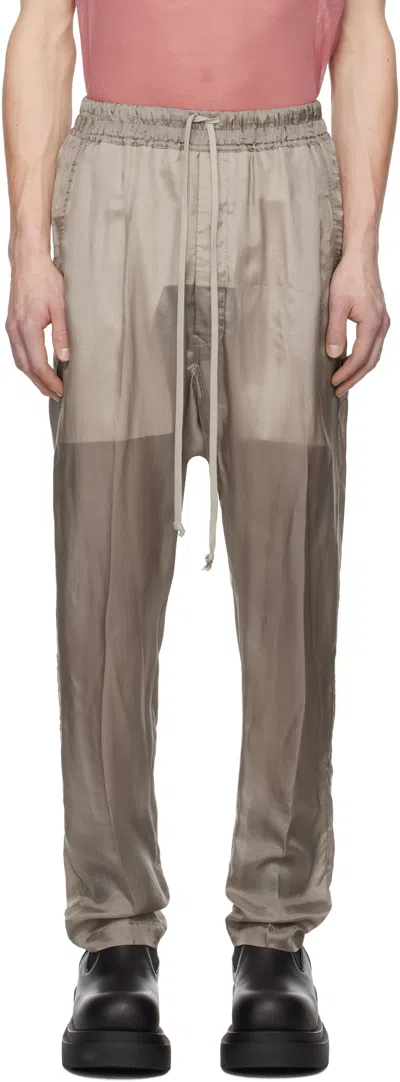 Rick Owens Taupe Hollywood Drawstring Long Trousers In 64 Flesh