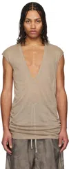 Rick Owens Taupe Hollywood Dylan T-shirt In 64 Flesh