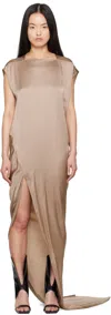 Rick Owens Taupe Hollywood Edfu T Maxi Dress In 64 Flesh