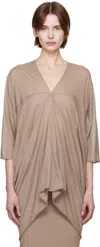 Rick Owens Taupe Hollywood Kite Blouse In 64 Flesh