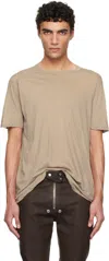 Rick Owens Taupe Hollywood Level T-shirt In 64 Flesh