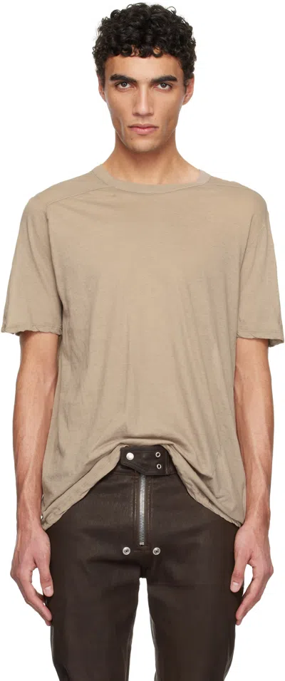 Rick Owens Taupe Hollywood Level T-shirt In 64 Flesh
