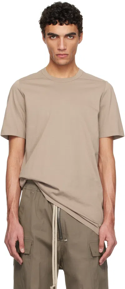 Rick Owens Taupe Hollywood Level T-shirt In 64 Flesh