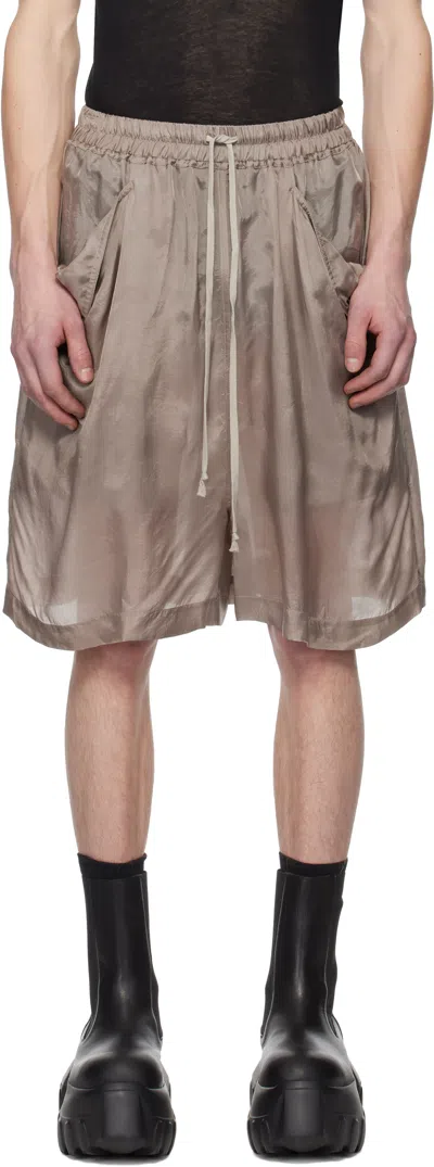 Rick Owens Lido Drawstring Shorts In 64 Flesh