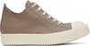 Rick Owens Scarpe Pelle Low-top Leather Sneakers In 6411 Flesh/milk