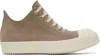 Rick Owens Taupe Hollywood Low Sneakers In 6411 Flesh/milk/milk