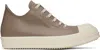 Rick Owens Taupe Hollywood Low Sneaks Sneakers In 6411 Flesh/milk/milk