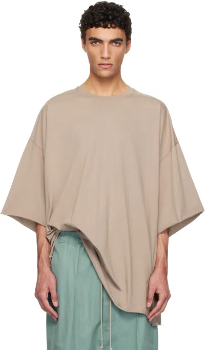 Rick Owens Taupe Hollywood Tommy T-shirt In Neutral