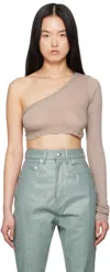 Rick Owens Taupe Hollywood Ziggy T-shirt In 64 Flesh