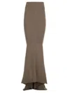 Rick Owens Taupe Knit Midi Skirt Dresses Brown In Brown