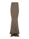 Rick Owens Taupe Knit Midi Skirt Dresses Brown In Green