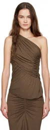 Rick Owens Taupe Porterville Amira Tank Top In 184 Taupe