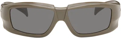Rick Owens Taupe Rick Sunglasses In Pattern