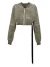 Rick Owens Taupe Solid Crew Neck Jacket In Taupe