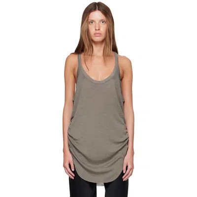 Rick Owens Gigi Wool And Silk-blend Jersey Tank In Gray