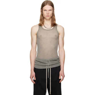 Rick Owens Taupe Tower Pony Tank Top In Neutral