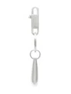 Rick Owens Silver Teardrop Keychain In Silver