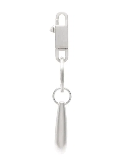 Rick Owens Silver Teardrop Keychain