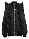Rick Owens Womens Tec Flight Two-slip-pockets Shell Jacket Black In Black