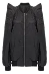 Rick Owens Womens Tec Flight Two-slip-pockets Shell Jacket Black