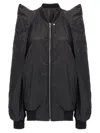 Rick Owens Womens Tec Flight Two-slip-pockets Shell Jacket Black