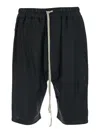 Rick Owens Drawstring Drop-crotch Shorts In Black