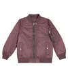 Rick Owens Technical Bomber Jacket In Burgundy