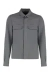 Rick Owens Performance Fabric Overshirt With Pockets In Gray