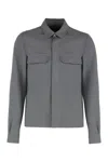 Rick Owens Performance Fabric Overshirt With Pockets In Grey