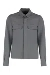Rick Owens Performance Fabric Overshirt With Pockets In Grey