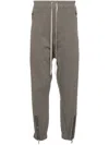 Rick Owens Tectual Organic-cotton Track Pants In Grey