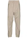 Rick Owens Tapered Organic Cotton Track Pants In Neutrals