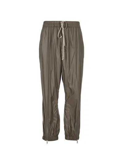 Rick Owens Tecuatl Zip-cuff Track Pants In Brown