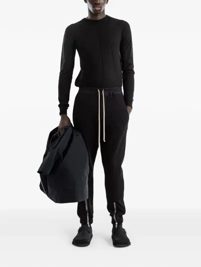 Rick Owens Tecuatl Zip-detail Track Pants In Black