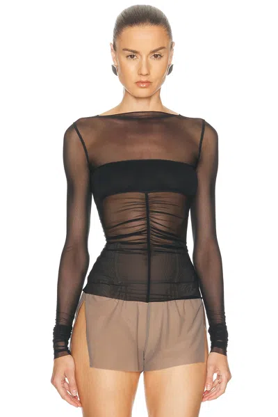 Rick Owens Temple Bandeau Top In Black