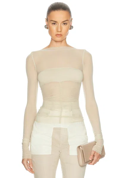 Rick Owens Temple Bandeau Top In Neutral